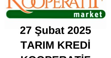 27 Şubat 2025 Tarım Kredi aktüel